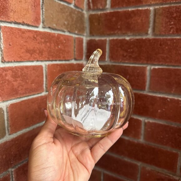 TARGET THRESHOLD SHORT GLASS PUMPKIN CHAMPAGNE 1CT - Picture 1 of 5